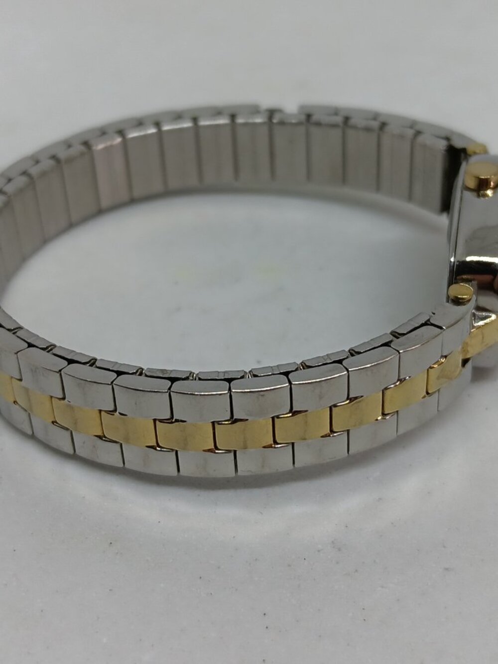 Timex T2M474 Women's 18mm x 24 mm Two Tone Flex Band Indiglo Watch NEW BATT - Picture 7 of 11